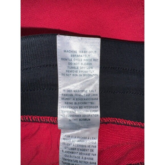 Vintage True Religion Sweat Jogger Shorts Men 3XL Red Black Casual 12.5” Inseam - Picture 5 of 9